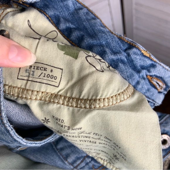 Vintage Three Girls by Fossil Rare Light Wash Distressed Boot Cut Denim Jeans 25 - Picture 10 of 11
